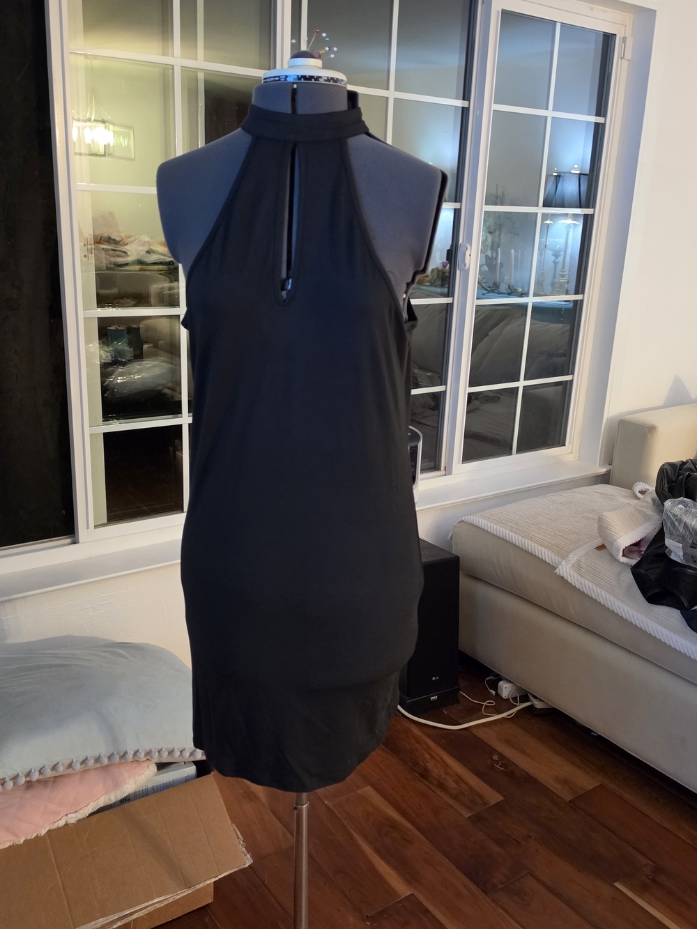 Black Halter Neck Women's Dress